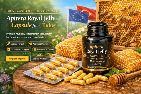 Apitera Royal Jelly Capsule supply from Türkiye for professional buyers