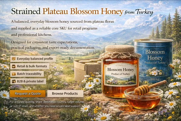 Blossom honeys from Türkiye export supply